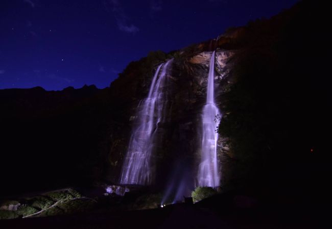 illuminazione cascate dell'acquafraggia