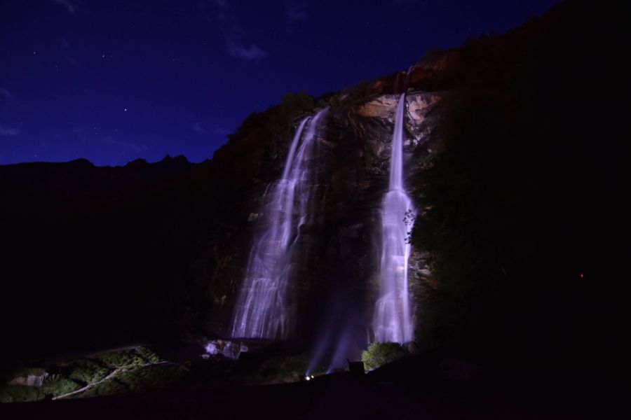 Illuminazione Cascate dell'Acquafraggia